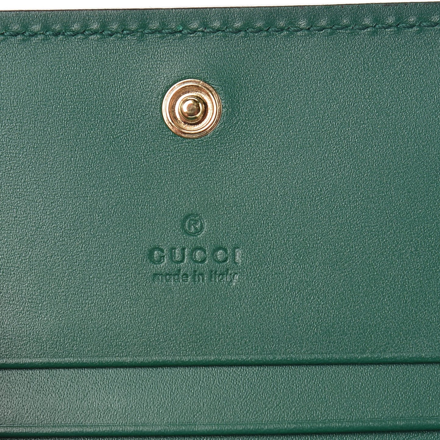 Guccissima Card Case Wallet Green
