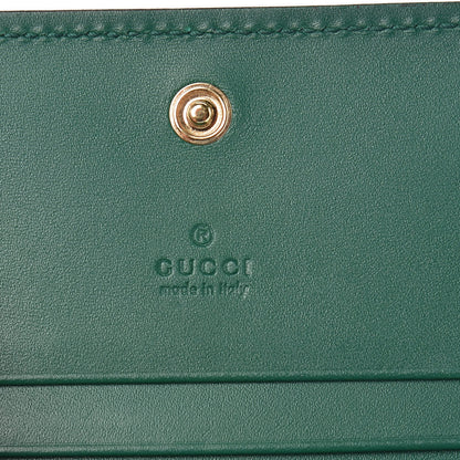 Gucci Guccissima Card Case Wallet Green 6 of 8