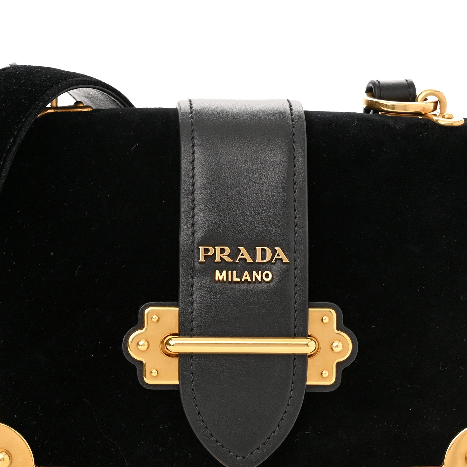 Prada Velvet City Calfskin Cahier Bag Black 7 of 9