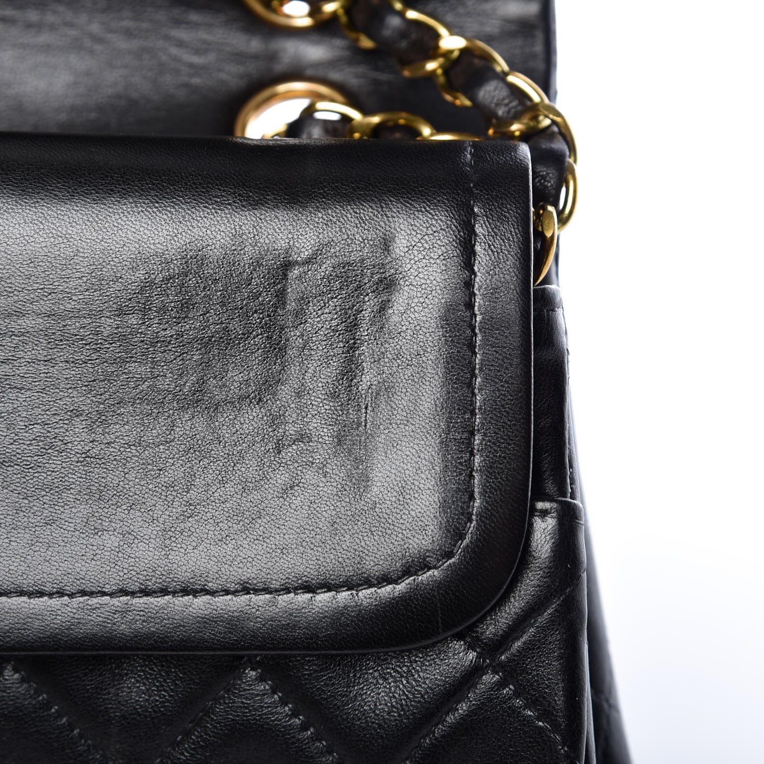 Chanel Lambskin Quilted Medium Double Flap Black 10 of 15
