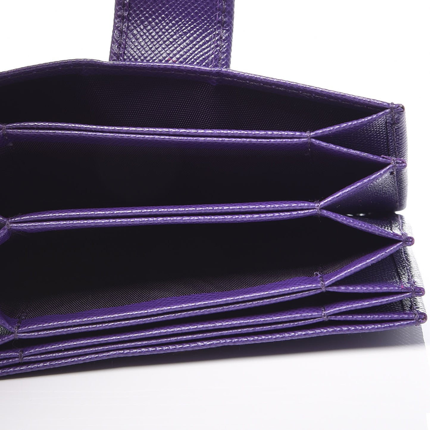 Saffiano Metal Accordion Card Case Viola