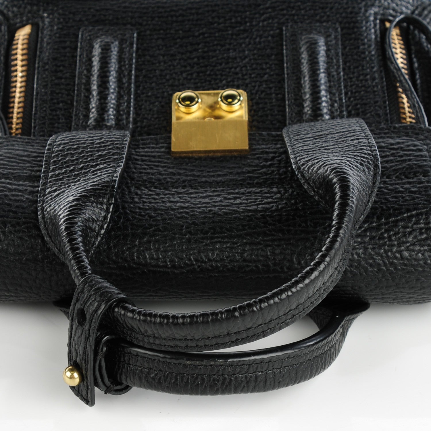 3.1 Phillip Lim 3.1 Textured Calfskin Mini Pashli Satchel Black 6 of 9