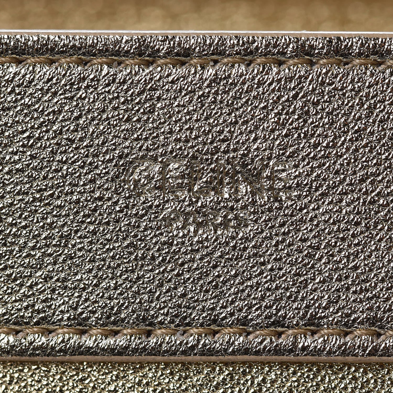 Celine Laminated Lambskin Nano Luggage Gold 9 of 13