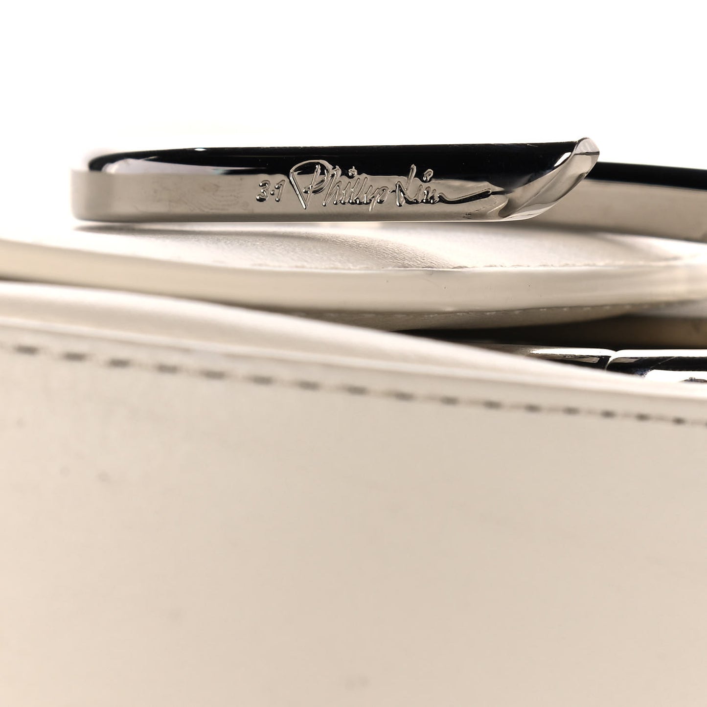 Calfskin Alix Saddle Crossbody Bag Off White
