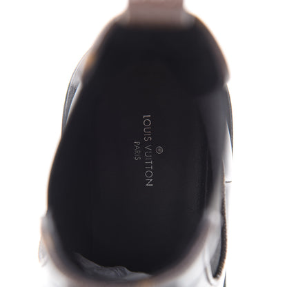 Louis Vuitton Calfskin Monogram Beaubourg Ankle Boots 38.5 Black 7 of 9