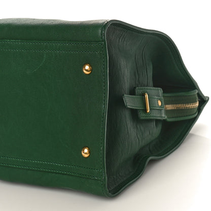 Saint Laurent Sheepskin Medium Cabas ChYc Tartan Green 8 of 10