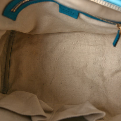 Gucci Monogram Vintage Web Medium Boston Teal 5 of 11