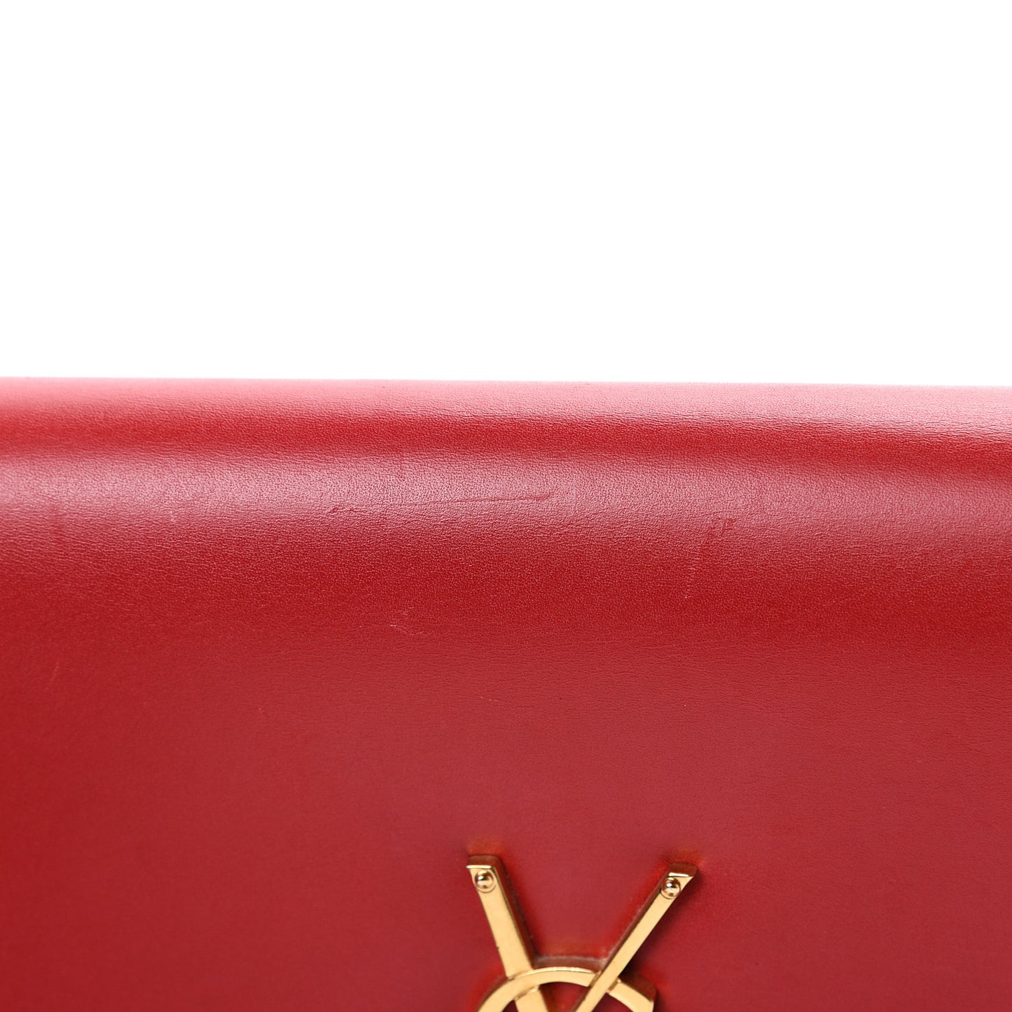 Smooth Calfskin Medium Classic Monogram Kate Tassel Satchel Lipstick Red
