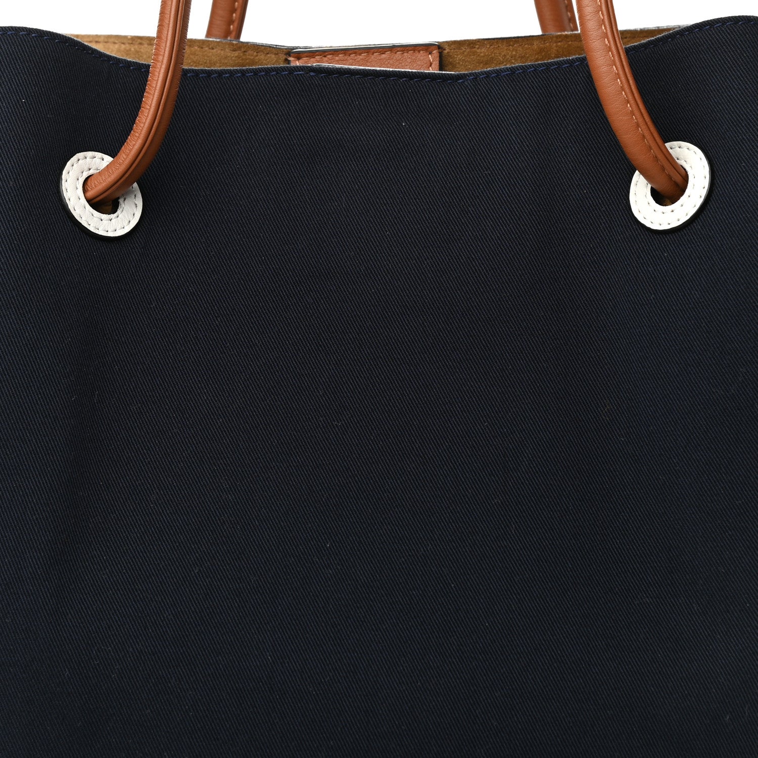 Loewe Canvas Calfskin Flamenco Knot Tote Deep Blue Soft White 8 of 10