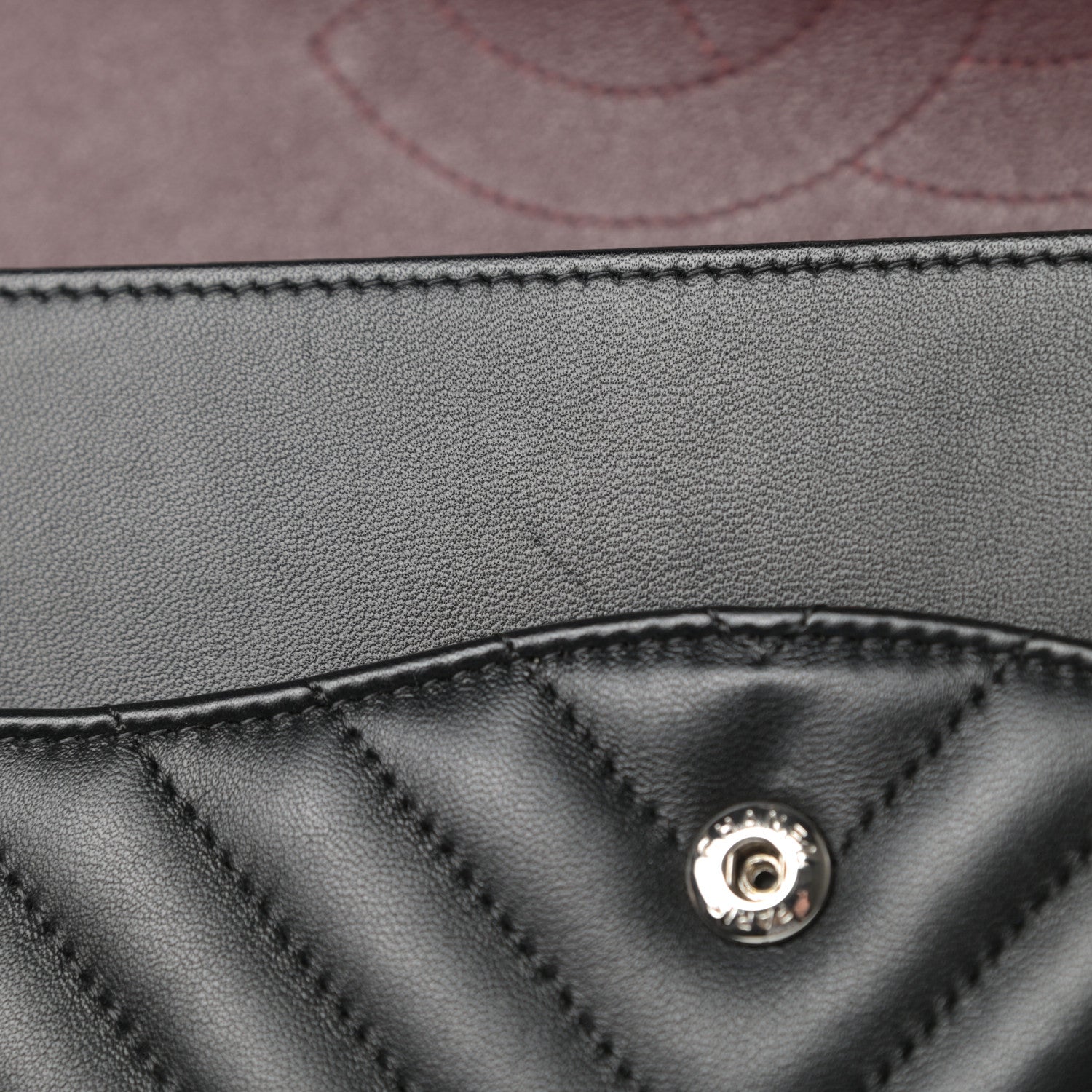 Chanel Lambskin Chevron Quilted Jumbo Double Flap Black 12 of 12