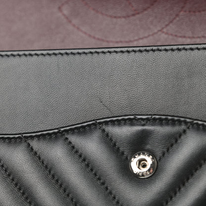 Chanel Lambskin Chevron Quilted Jumbo Double Flap Black 12 of 12