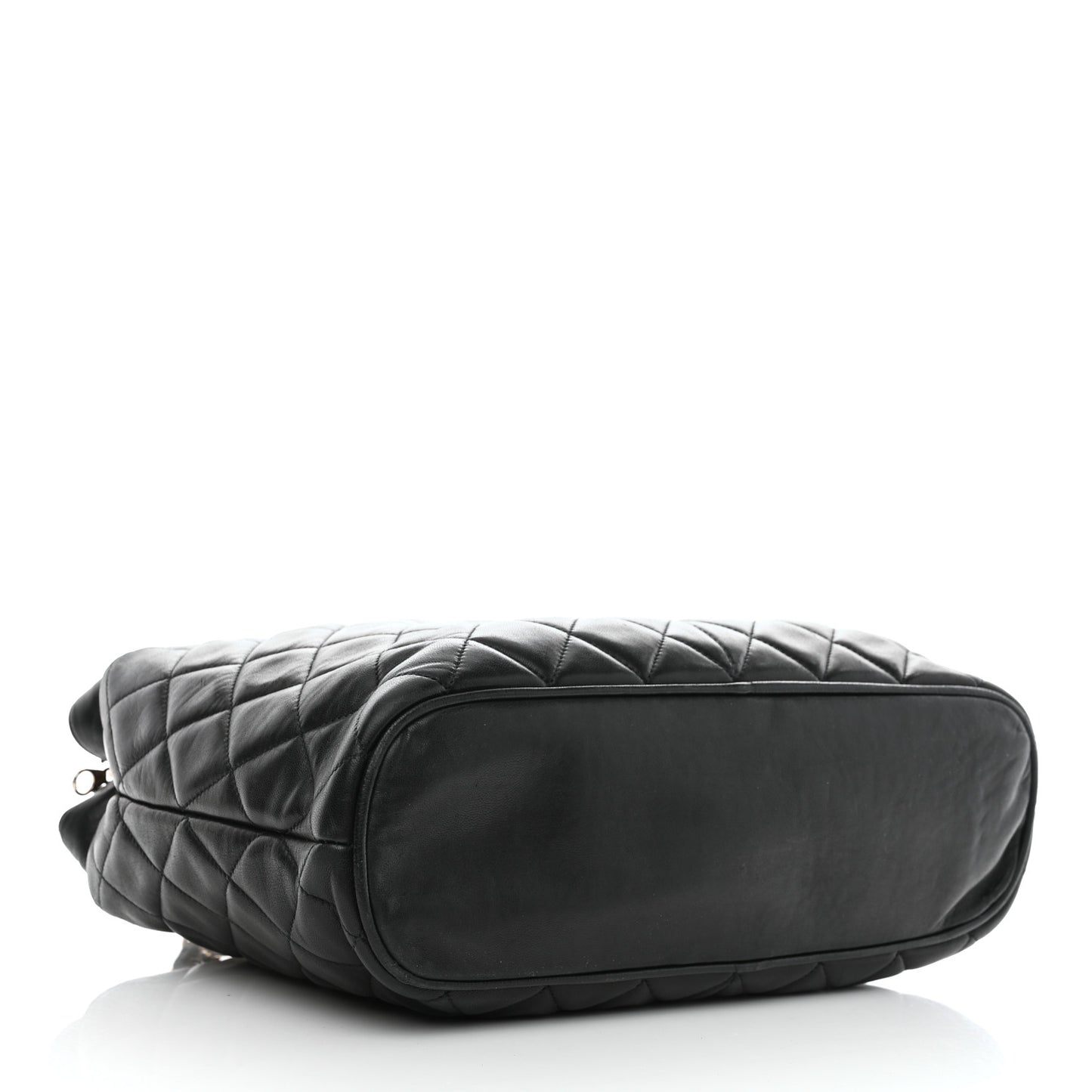 Lambskin Quilted Large Camera Case Black
