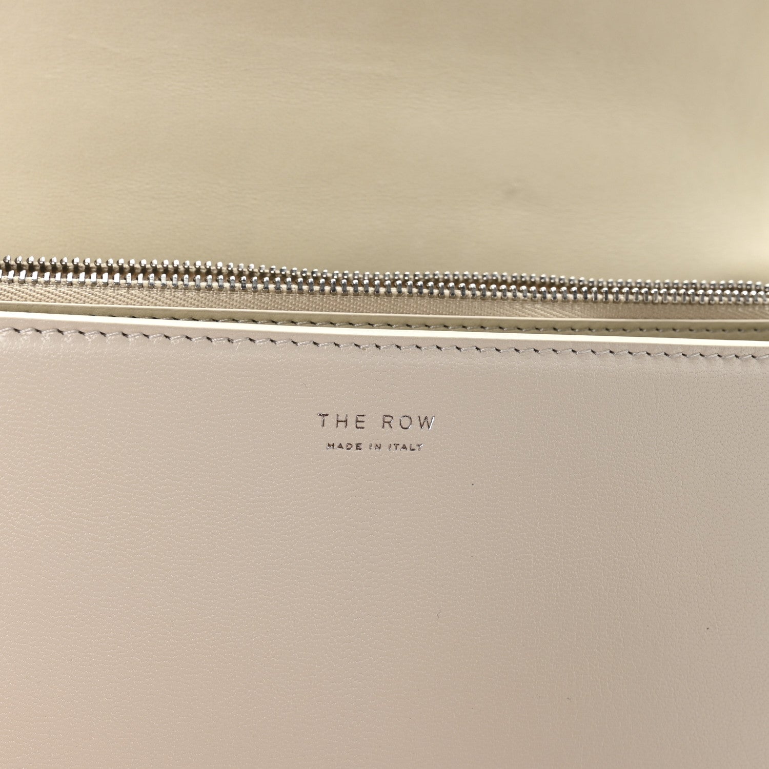 The Row Sleek Calfskin The Sofia 10 Top Handle Ivory 10 of 17