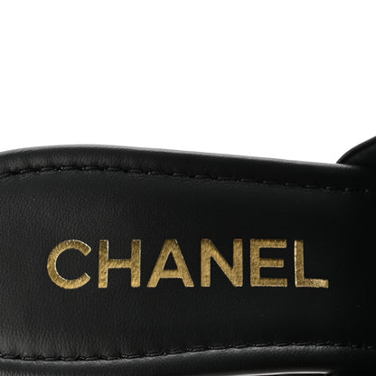 Chanel Lambskin Quilted CC Platform Mules 40 Black 8 of 10