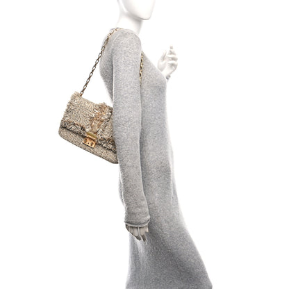 Christian Dior Tweed Medium Miss Dior Flap Beige 2 of 9