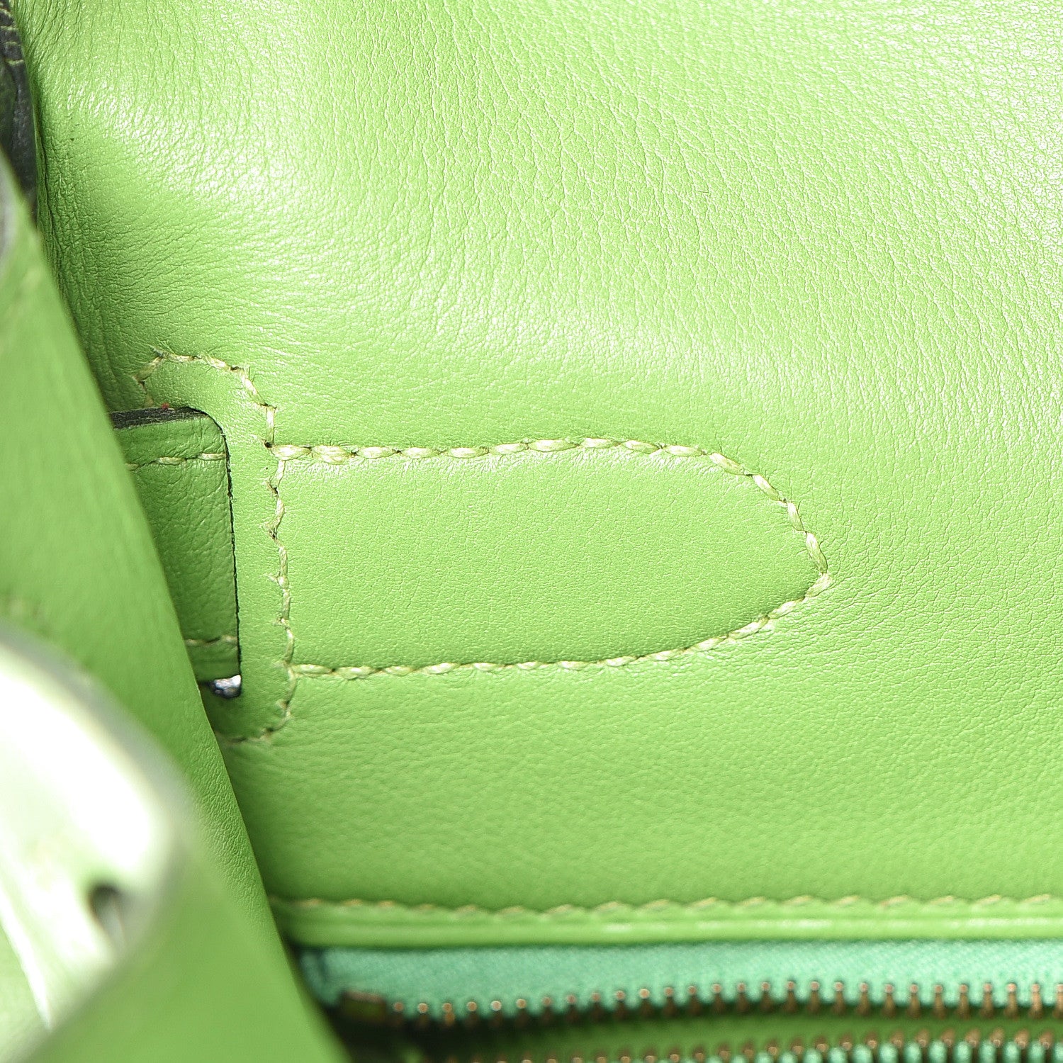 Hermes Veau Gulliver Kelly Retourne 32 Vert Cru 11 of 46