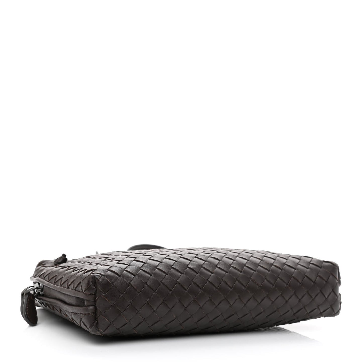 Nappa Intrecciato Nodini Crossbody Messenger Ebano
