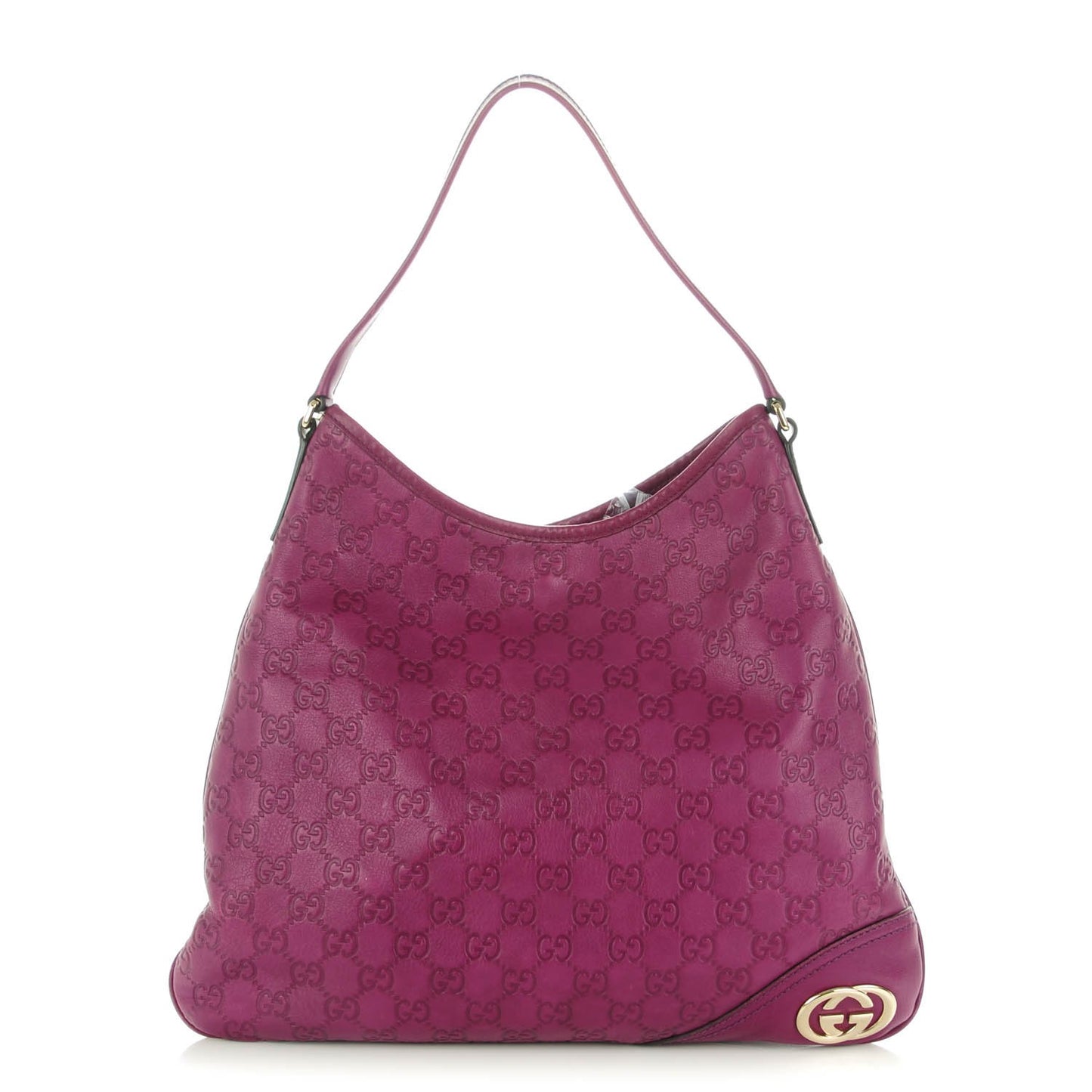 Guccissima Medium New Britt Hobo Purple