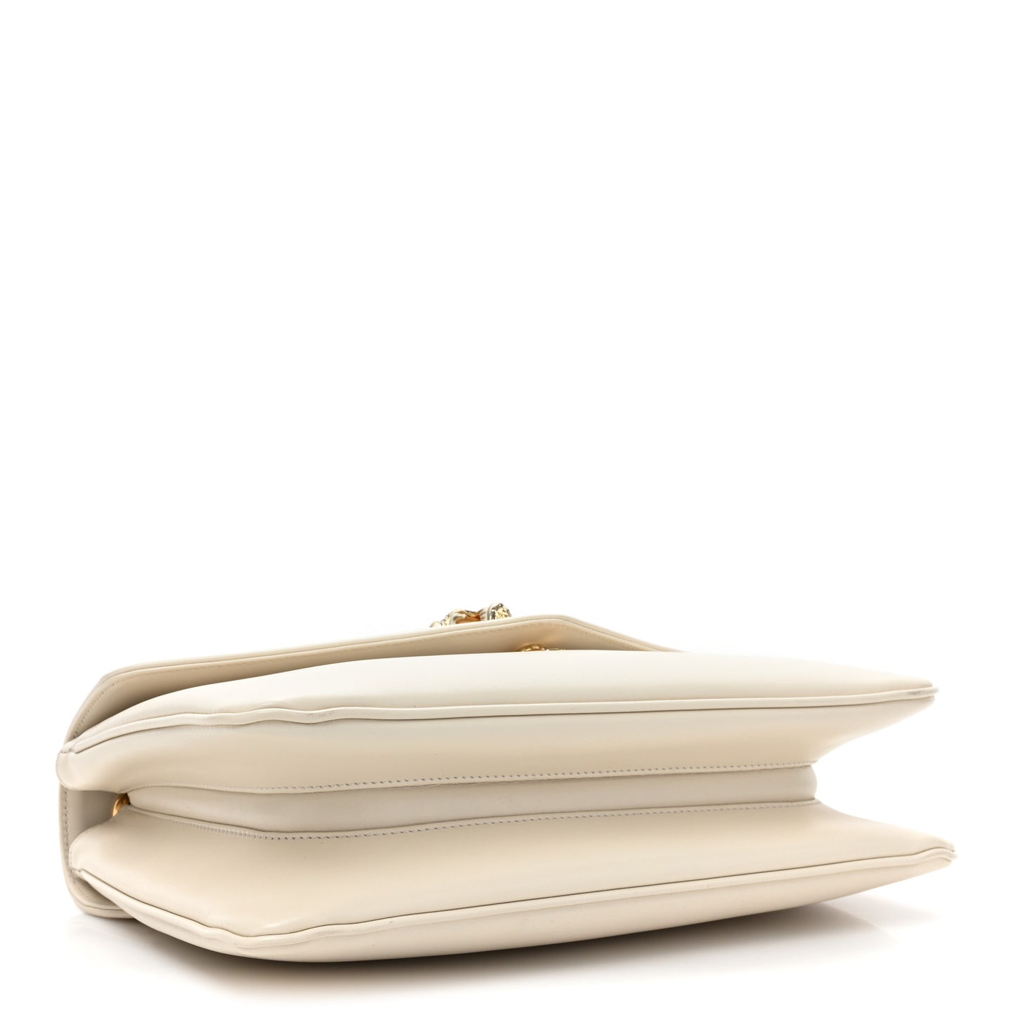 Vitello Palmellato Lux Crystal Medium Rajah Shoulder Bag Mystic White Multicolor