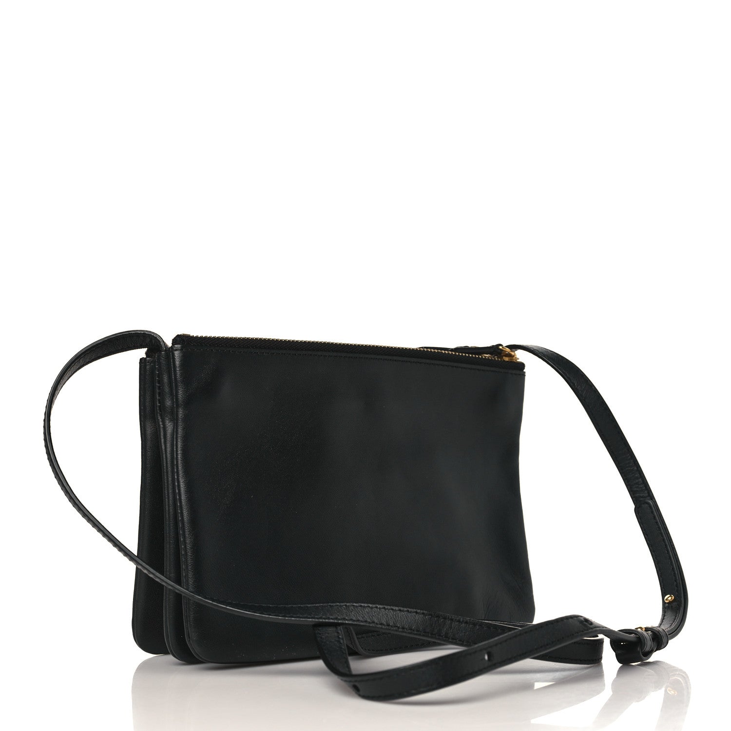 Celine Lambskin Small Trio Crossbody Bag Black 3 of 11