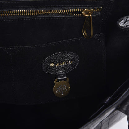 Mulberry Croc Embossed Bayswater Black 6 of 7