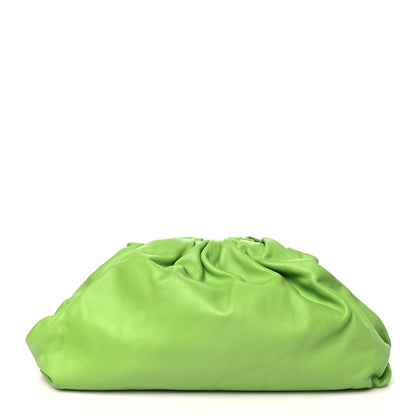 Bottega Veneta Smooth Butter Calf The Pouch Oversized Clutch Acid Green 1 of 10
