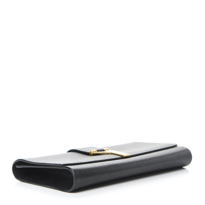 Saint Laurent Textured Calfskin Y Ligne Clutch Black 4 of 7