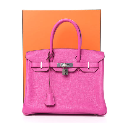 Hermes Taurillon Clemence Birkin 30 Magnolia 11 of 11