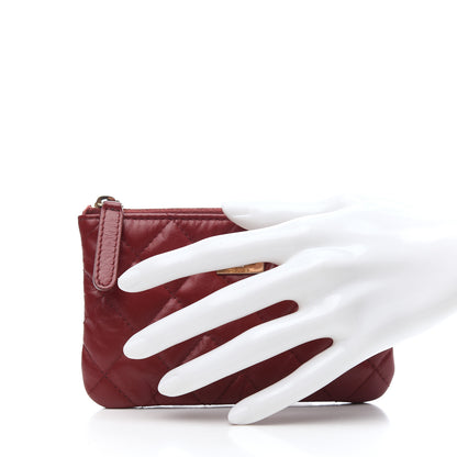 Chanel Aged Calfskin Quilted Small Reissue Cosmetic Case Burdundy 2 of 9