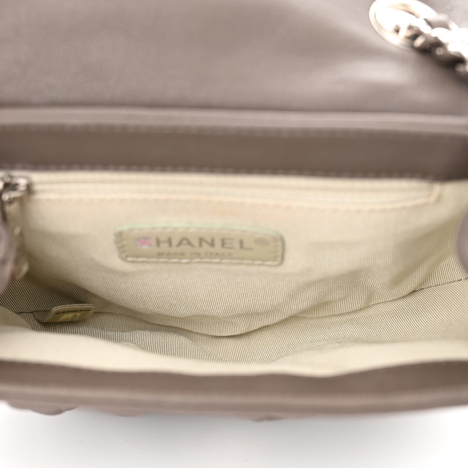 Chanel Washed Lambskin Quilted Mini Chain Around Flap Taupe 5 of 12
