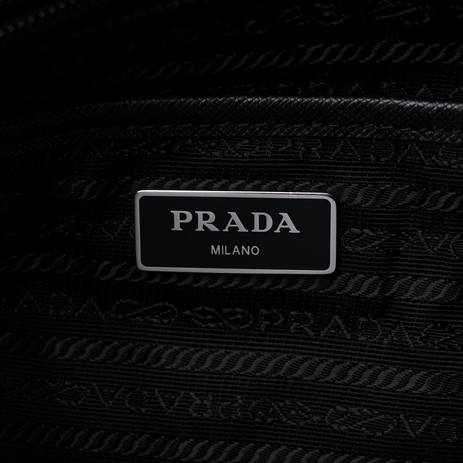 Prada Nylon Tessuto Saffiano Zipper Backpack Black 5 of 7