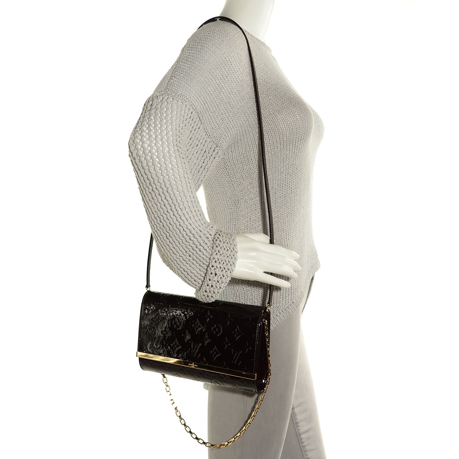 Louis Vuitton Vernis Ana Clutch Amarante 2 of 8