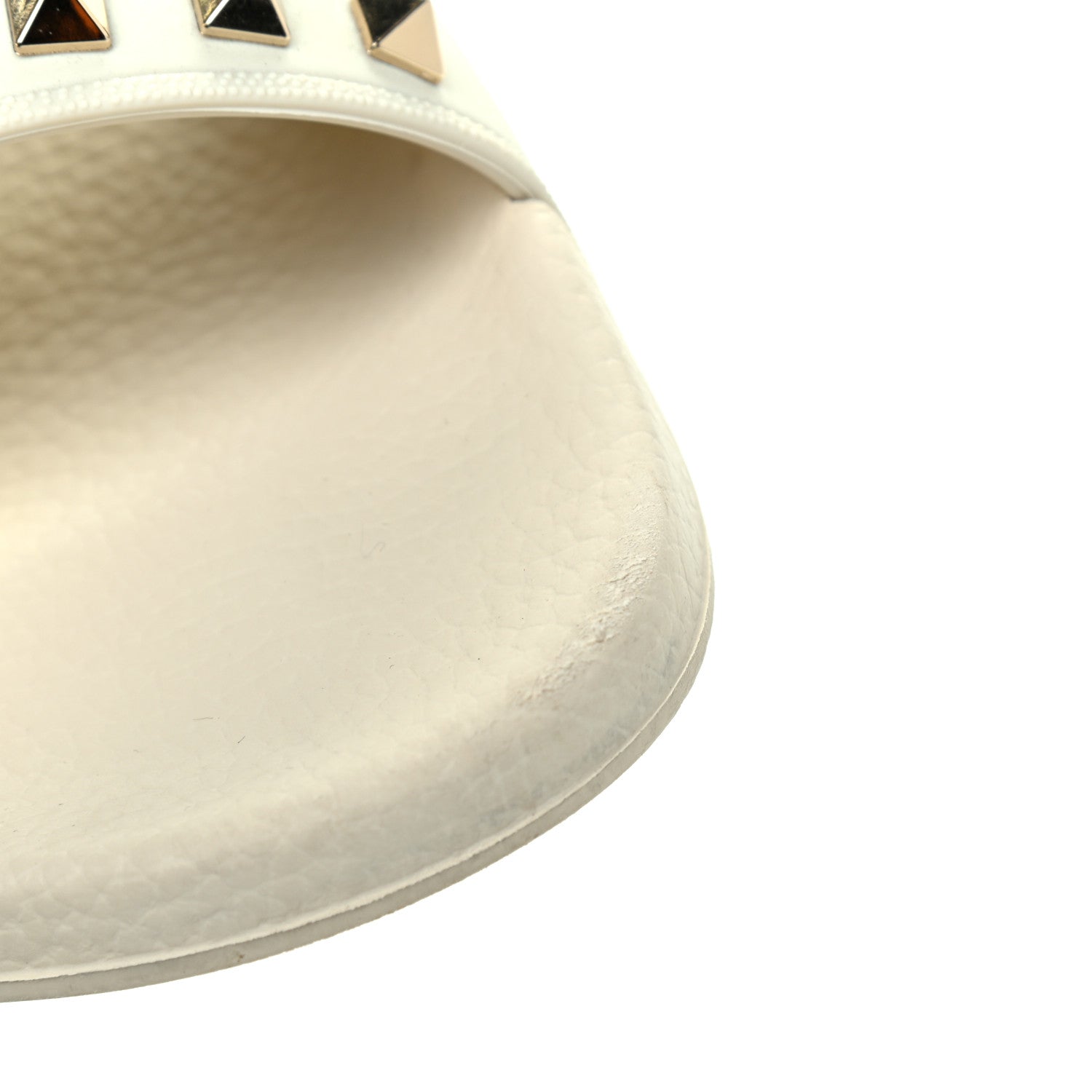 Valentino Garavani Rubber Rockstud Slide Sandals 41 Light Ivory 8 of 9