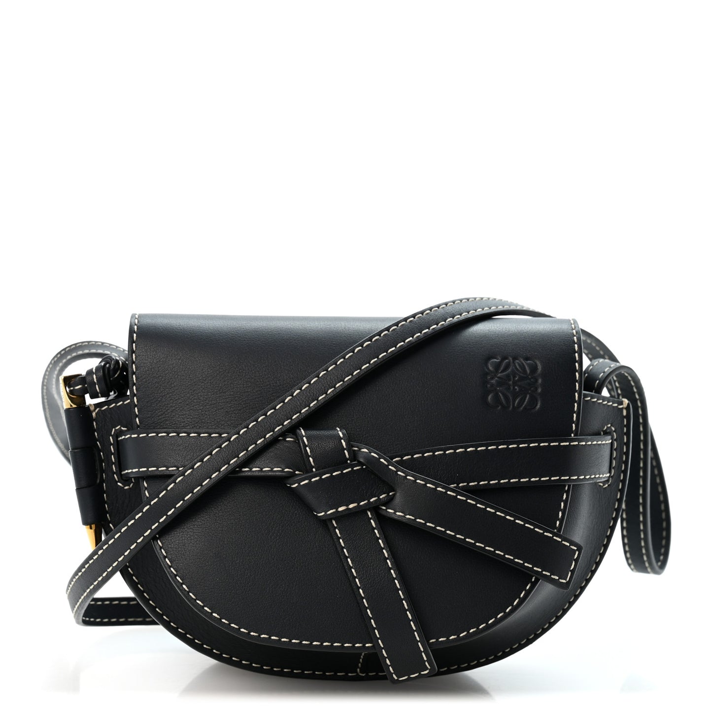 Calfskin Mini Gate Crossbody Bag Midnight Blue