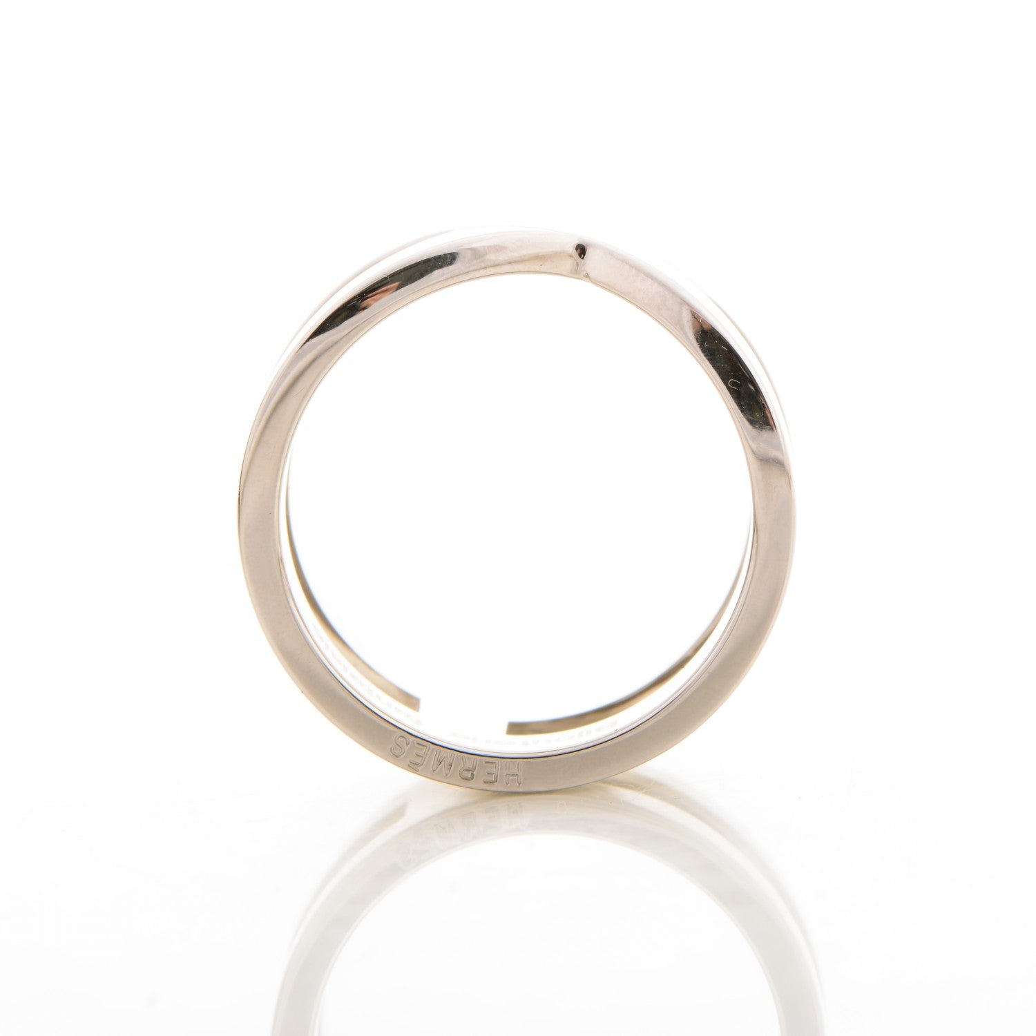 Hermes Palladium Bijouterie Fantaisie H Scarf Ring 5 of 6