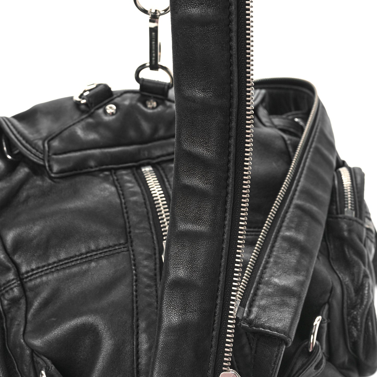 Lambskin Marti Backpack Bag Washed Black Rhodium Hardware