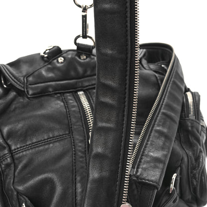 Alexander Wang Lambskin Marti Backpack Bag Washed Black Rhodium Hardware 10 of 13