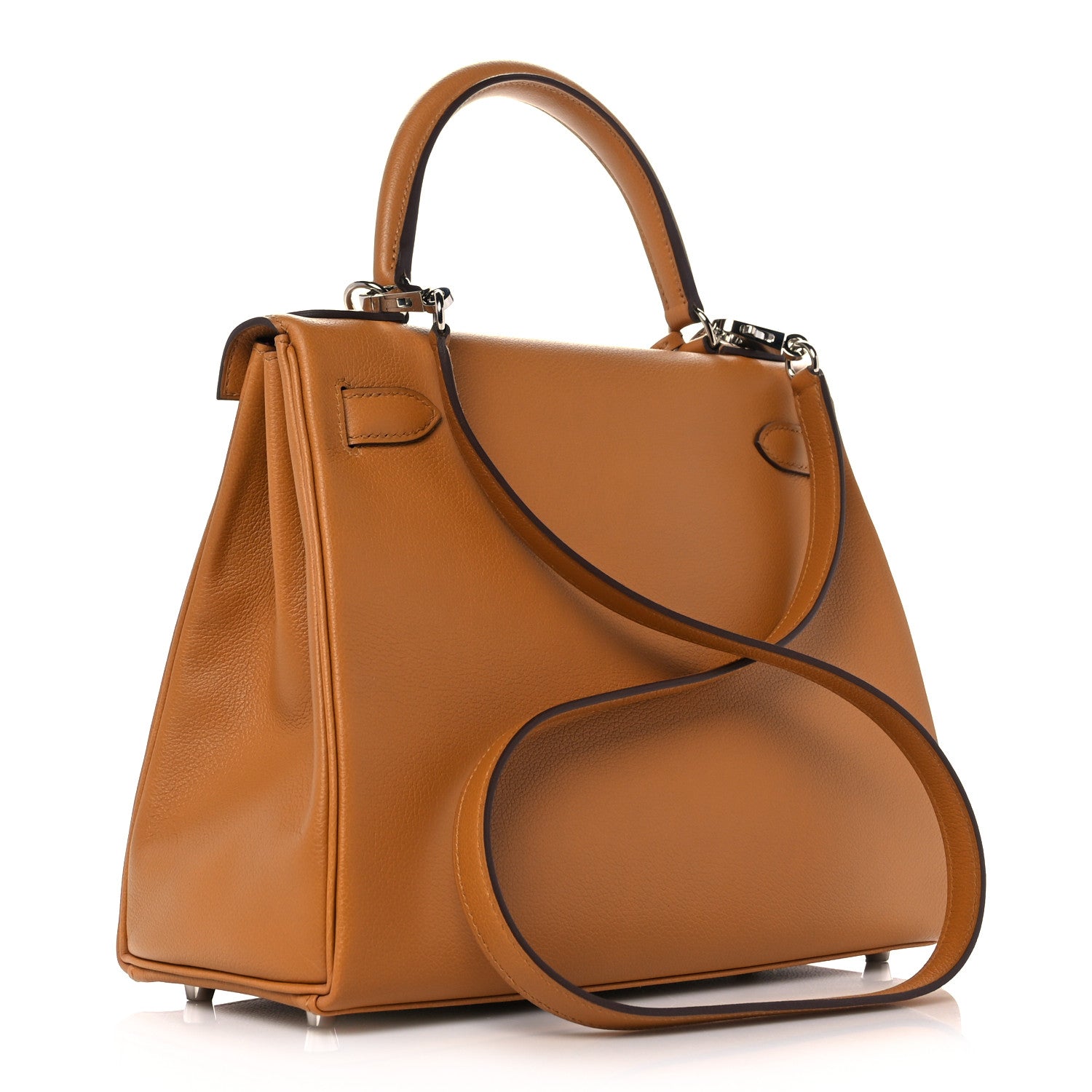 Hermes Evercolor Verso Kelly Retourne 28 Caramel Rose d'Ete 3 of 36