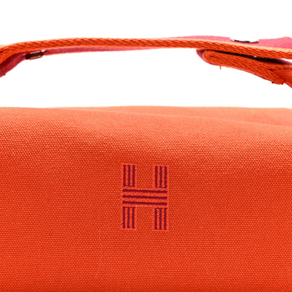 Hermes Canvas Small Bride-A-Brac Pouch Orange Burgundy 8 of 10