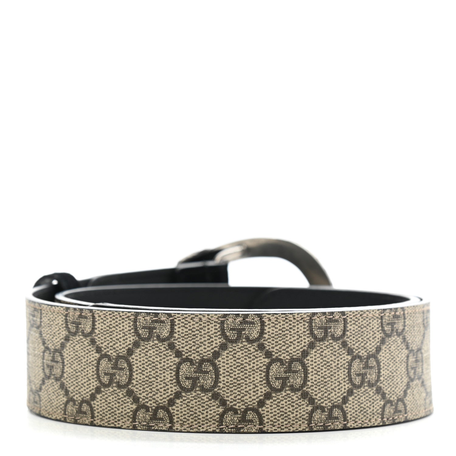 Gucci GG Supreme Monogram Suede Dionysus 40mm Belt 70 28 Beige Black 2 of 7