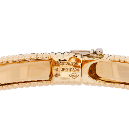 Van Cleef & Arpels 18K Yellow Gold Perlee Signature Bangle Bracelet S 3 of 4