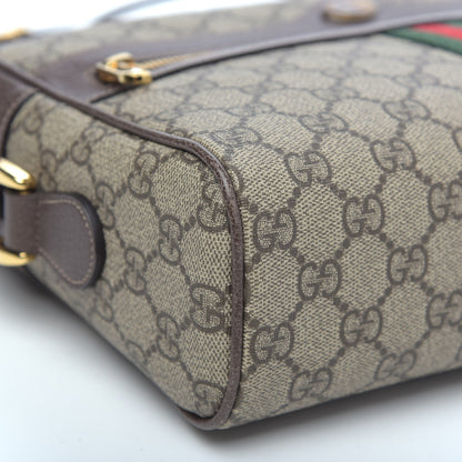 Gucci GG Supreme Monogram Web Small Ophidia Shoulder Bag Brown 8 of 10