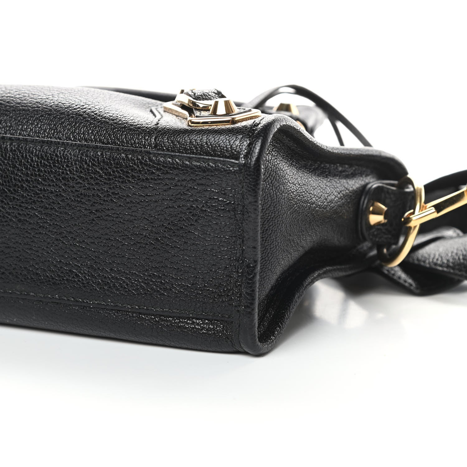 Balenciaga Chevre Gold Metallic Edge Hardware Mini City Black 10 of 10