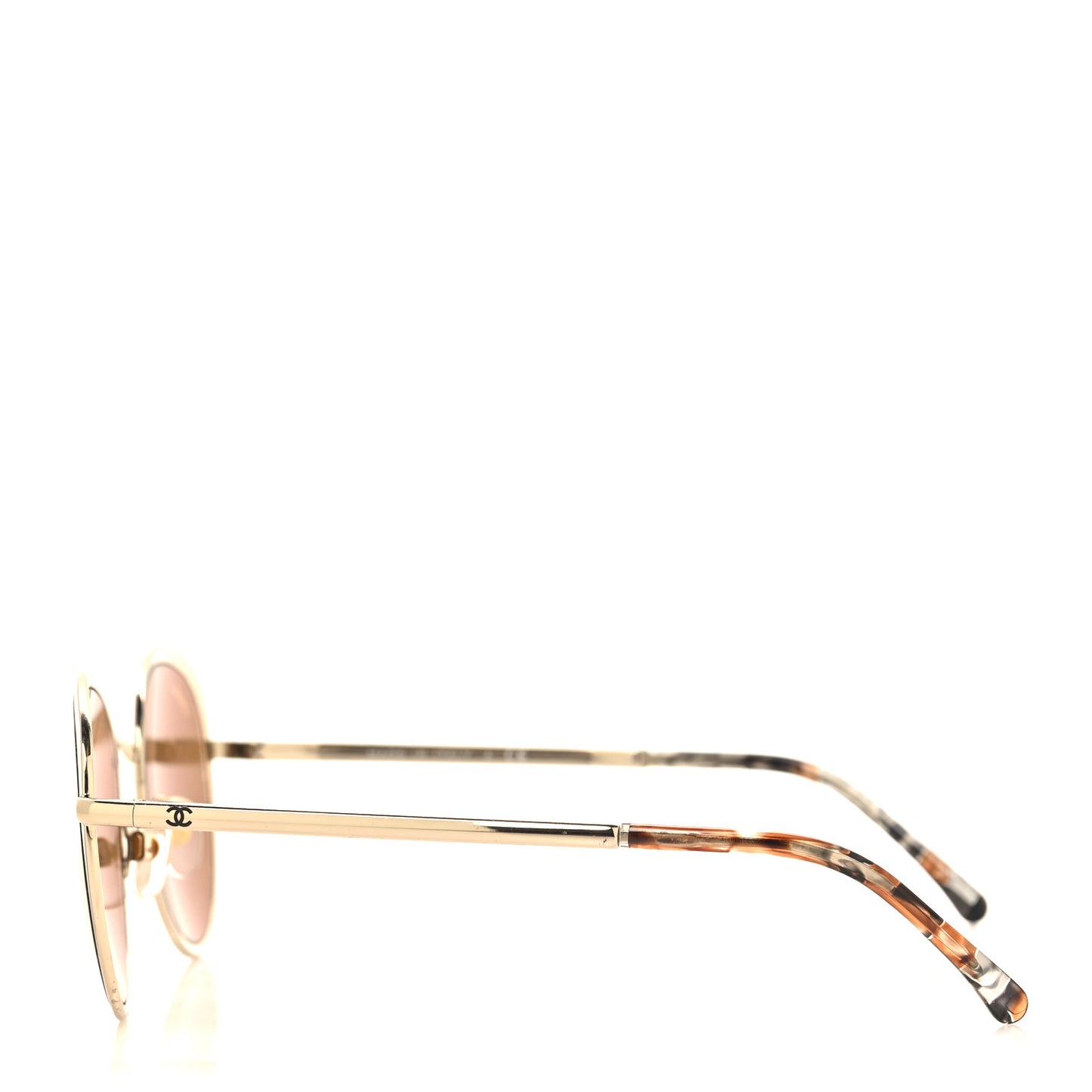 Round Spring Sunglasses 4206 Black Gold