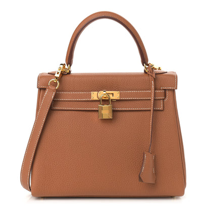 Hermes Togo Kelly Retourne 25 Gold 1 of 12