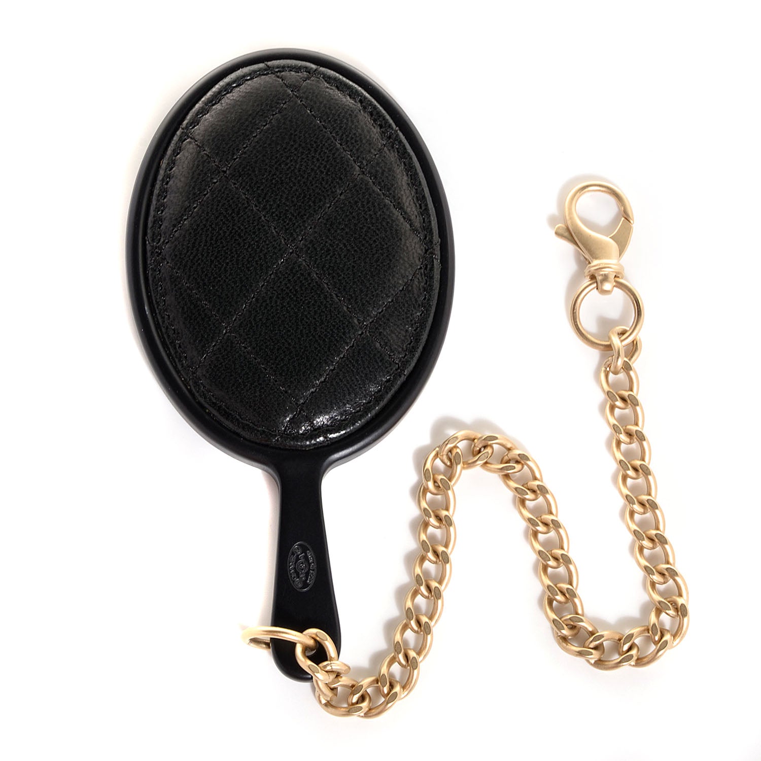 Chanel Lambskin Quilted CC Mirror Charm Black 3 of 6