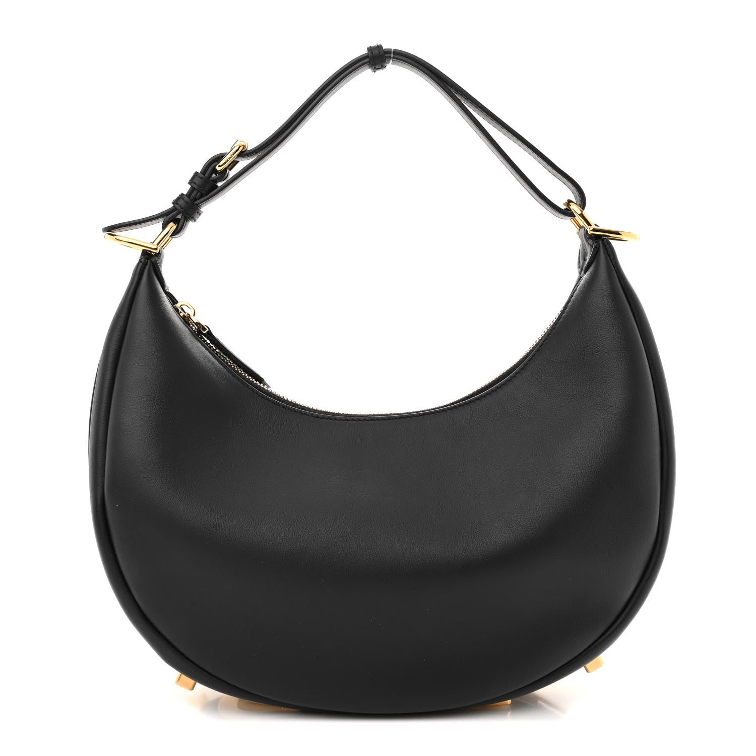 Fendi Vitello Grace Matte Small Fendigraphy Hobo Bag Black 1 of 13