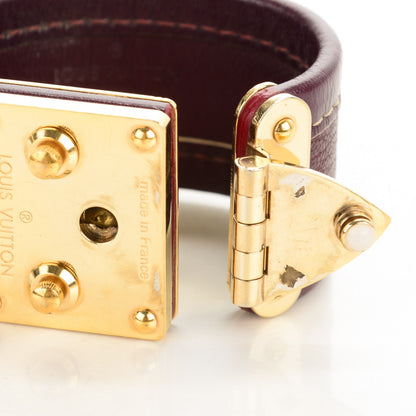 Louis Vuitton Chèvre Suhali S Lock Bracelet Small Prune 4 of 6