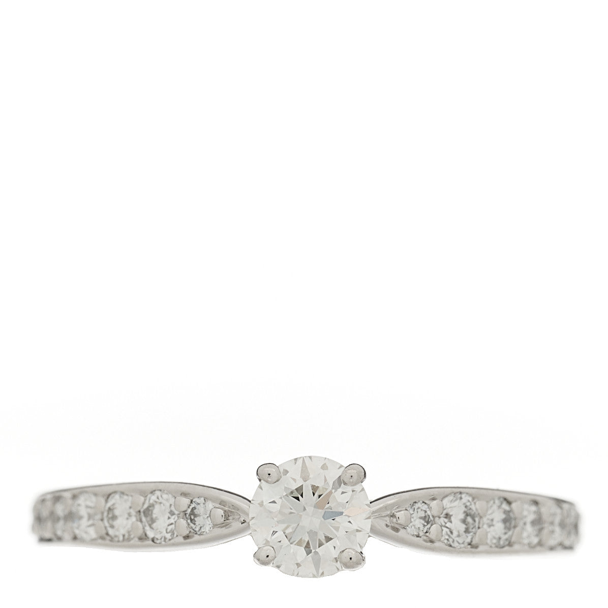 Tiffany Platinum Diamond .20ct Round Brilliant Harmony Engagement Ring 45 3.5 1 of 6