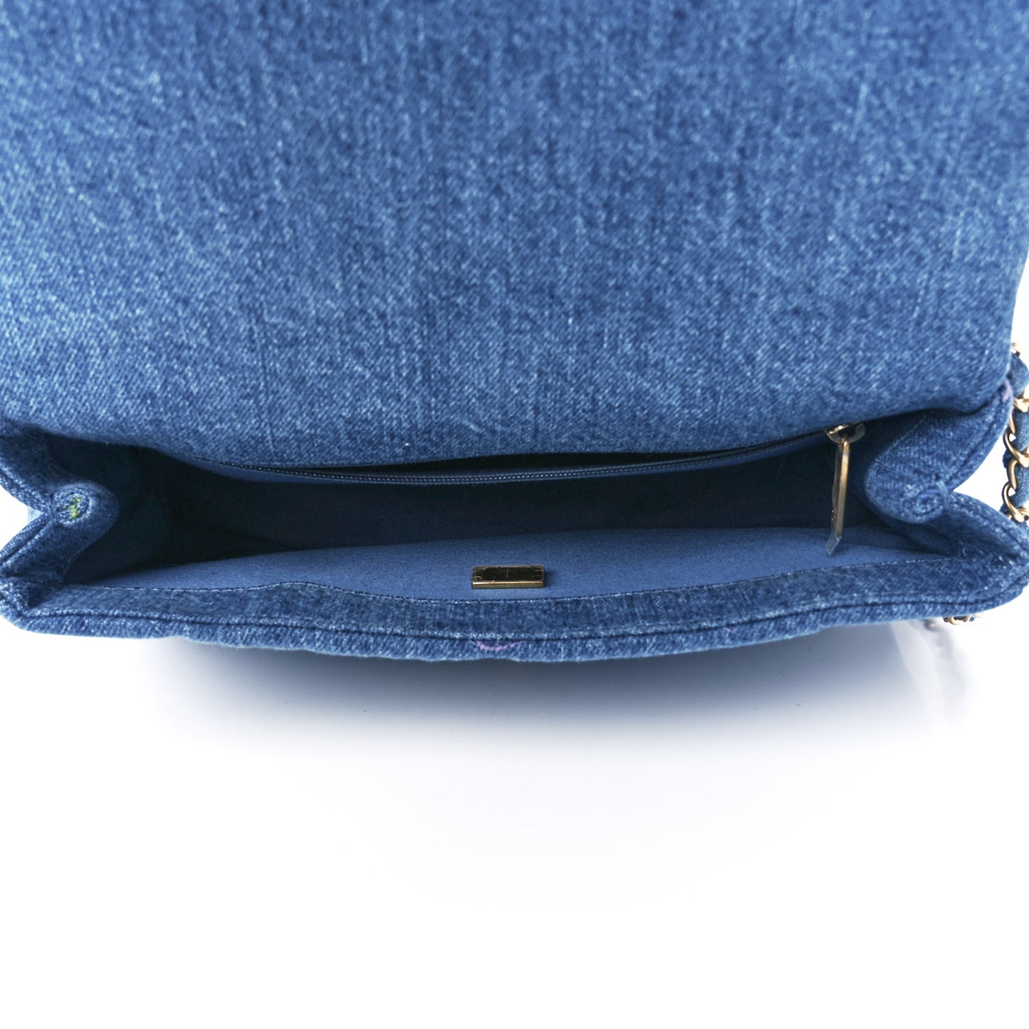 Denim Quilted Denim Large Mood Flap Blue Multicolor